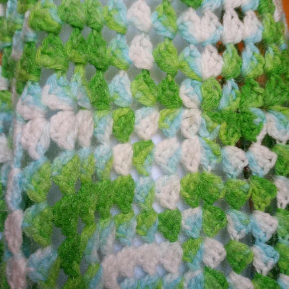 Crochet Long Triangular Pullover Knee-lenght Poncho Wrap Women One Size Fits All - Picture 7 of 7